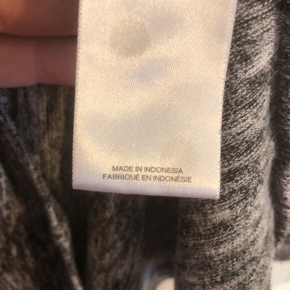 EXPRESS ONE ELEVEN Medium Gray Heather Twist Knot Dress Long Sleeve Stretch - Picture 4 of 7